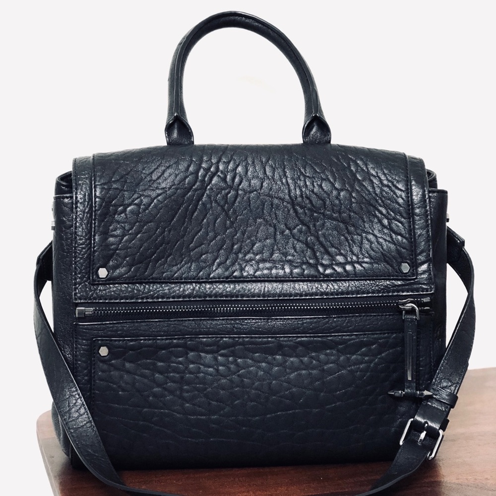 RARE FIND Allsaints lamb leather messenger bag